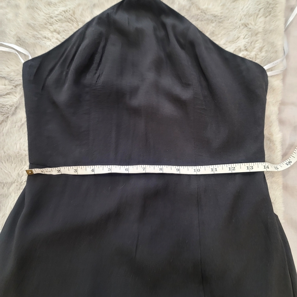 LOVER + FRIENDS Black Halter Gown Maxi Dress With Side Slit Size Medium - Picture 8 of 17